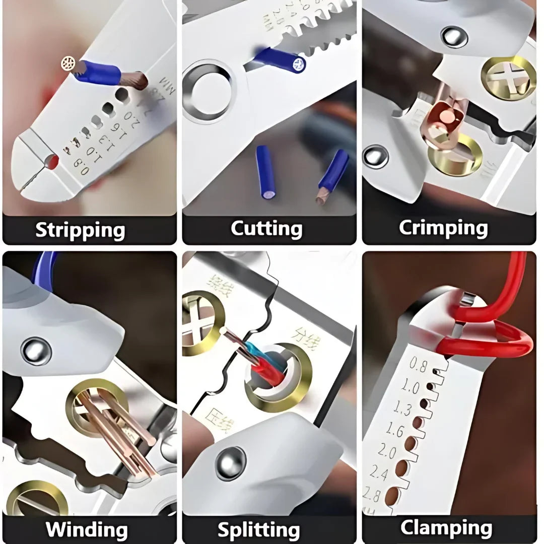 10 in 1 Cable Looping Splitting Cutting Pliers Wire Strippers