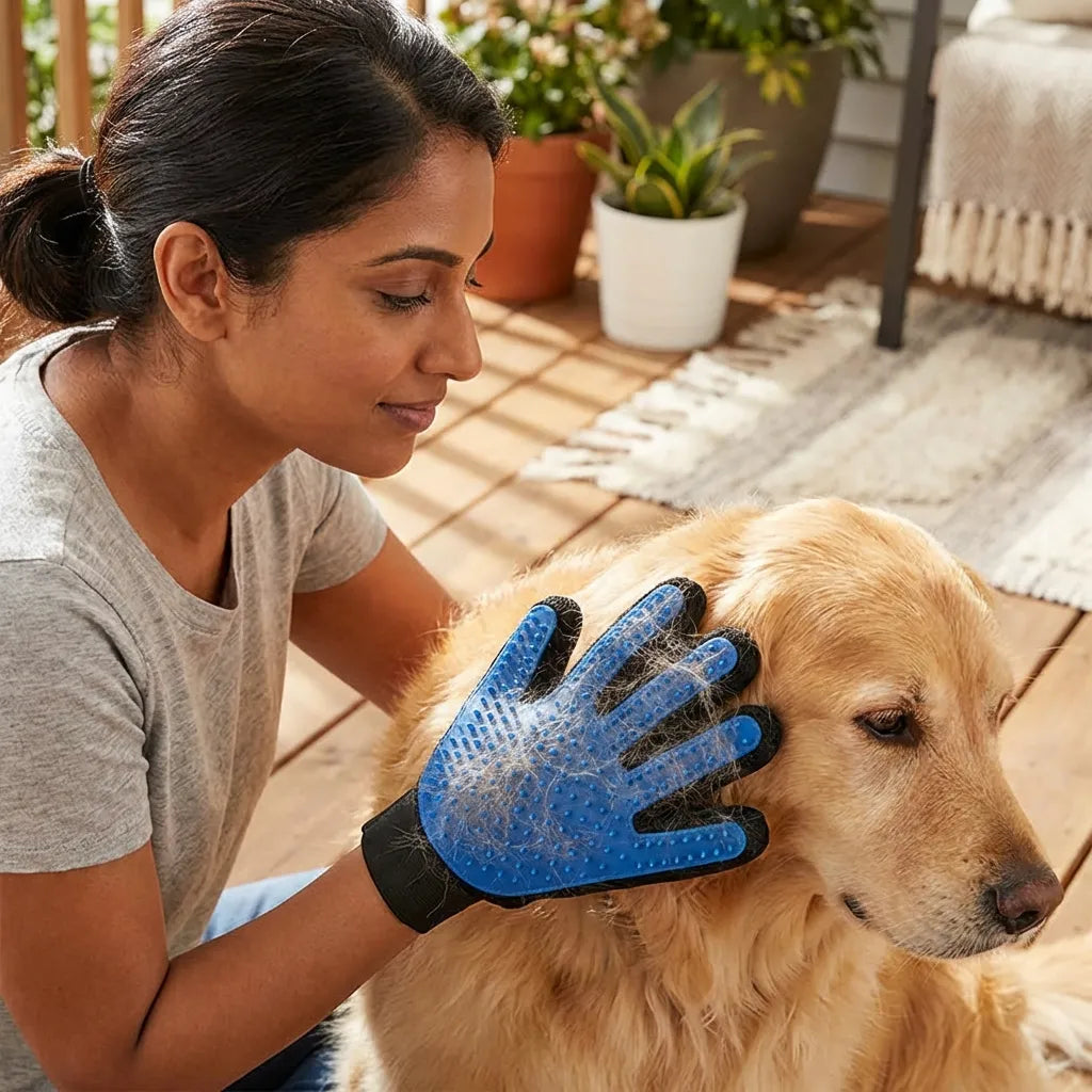 Pet Cleaning-Grooming Hair Hand Gloves