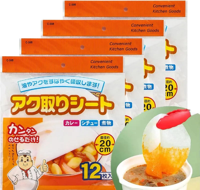 12 pcs Oil Absorption Paper Kitchenware