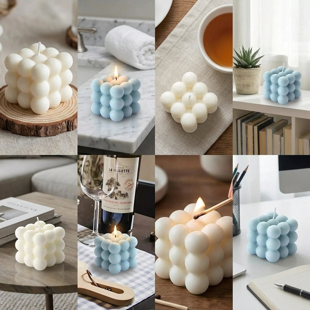 Scented Bubble Cube Candles