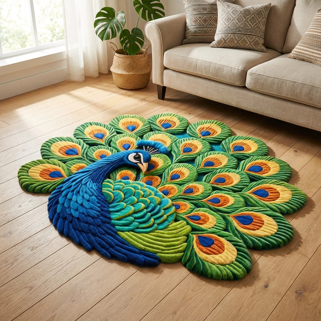 Peacock Floor Mat