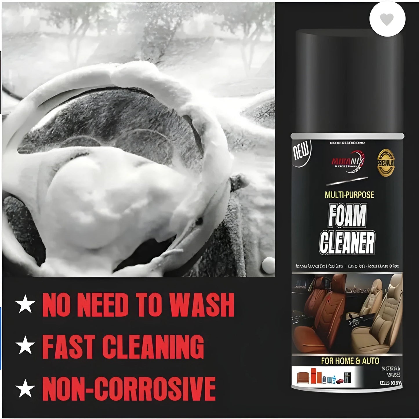 2 in 1 Foaming Car Cleaner