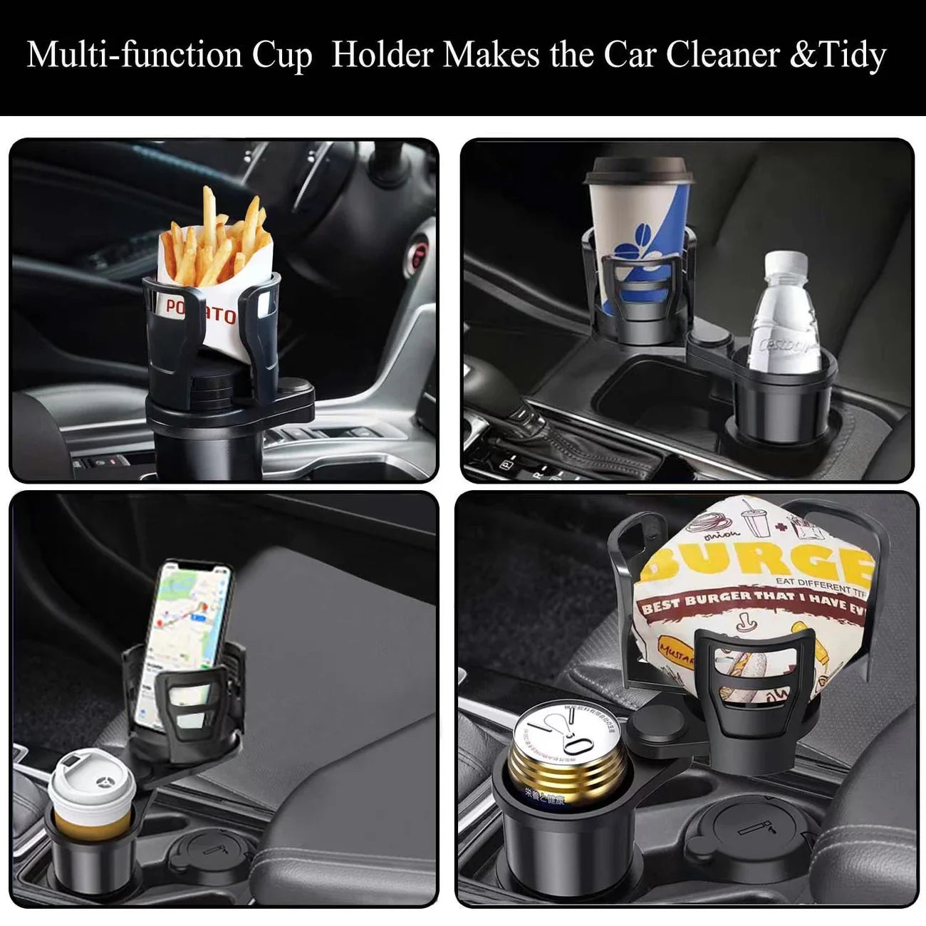 2 in 1 Multifunctional Car Drink Cup Holder Organizer car accessories