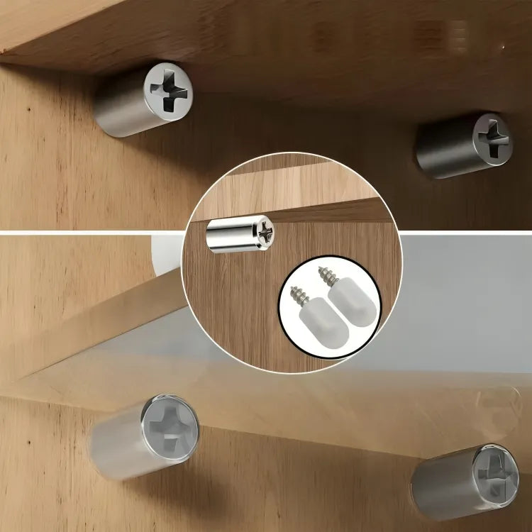 20pcs Metal Shelf Support Pegs with Anti Slip Self Tapping Screws Set