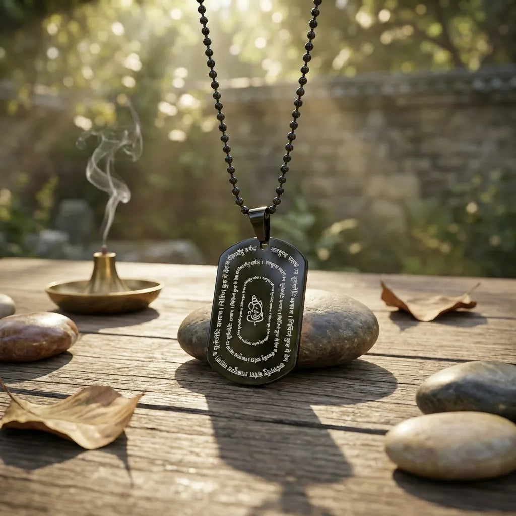 Ganpati Shlok Pendant with Chain