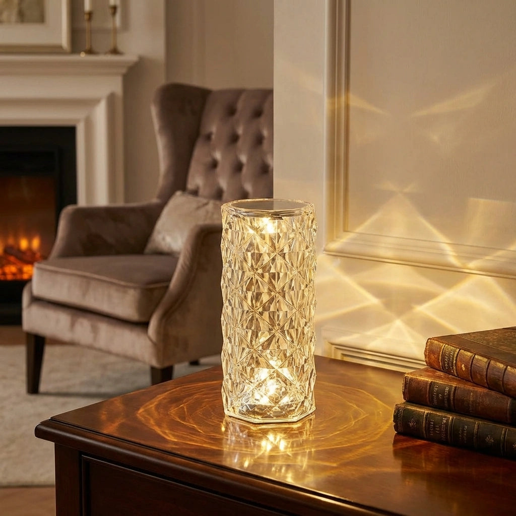 16 Color Changing Rose Crystal Diamond Table Lamp