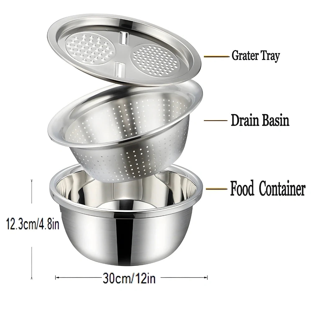 3 in 1 Grater & Colander