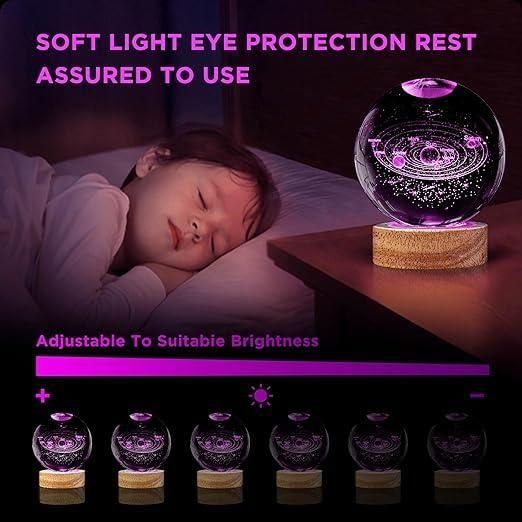3D Crystal Lamp Ball (Assorted Design) Lamp