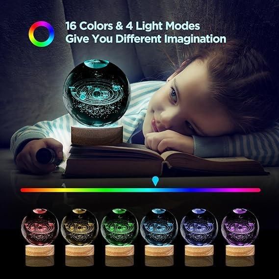 3D Crystal Lamp Ball (Assorted Design) Lamp