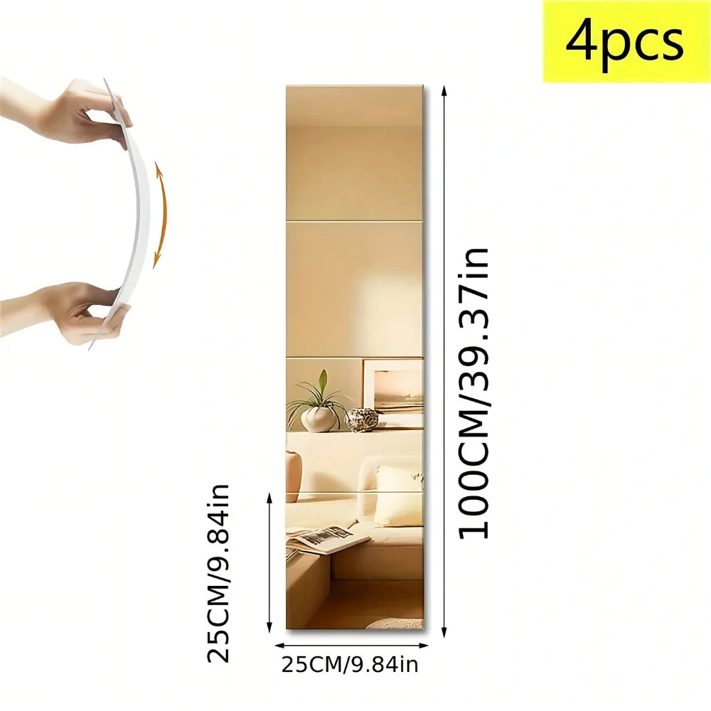 3D Mirror Wall Stickers Home Accessories