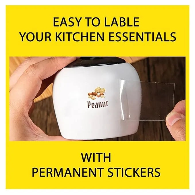 3D Waterproof Kitchen Spice Jar Label Stickers (Pack of 1 60 Stickers) Home & Kitchen