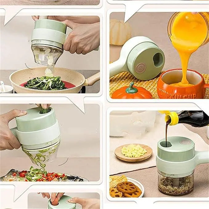 4 in 1 Portable Electric Vegetable Cutter Set Home & Kitchen