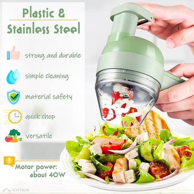 4 in 1 Portable Electric Vegetable Cutter Set Home & Kitchen