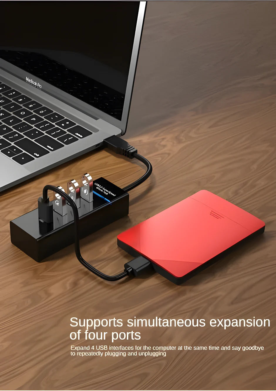 4 Port SuperSpeed USB Hub Electronics