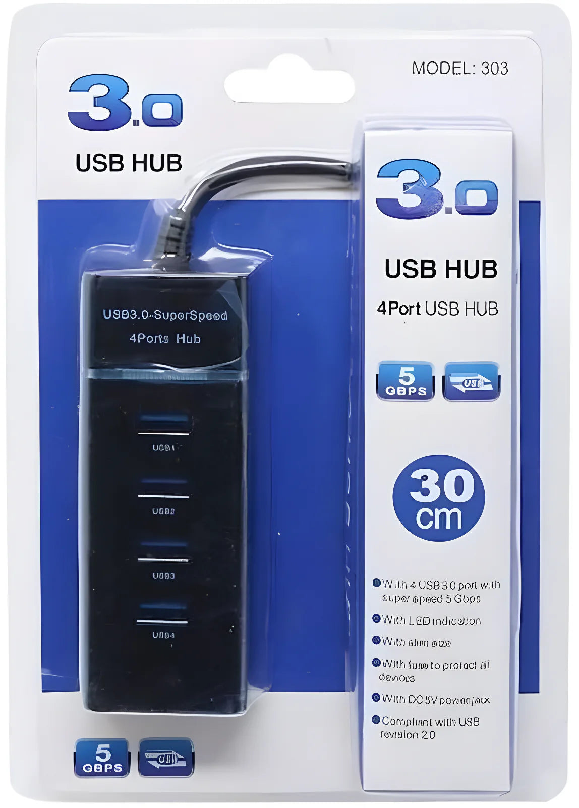4 Port SuperSpeed USB Hub Electronics