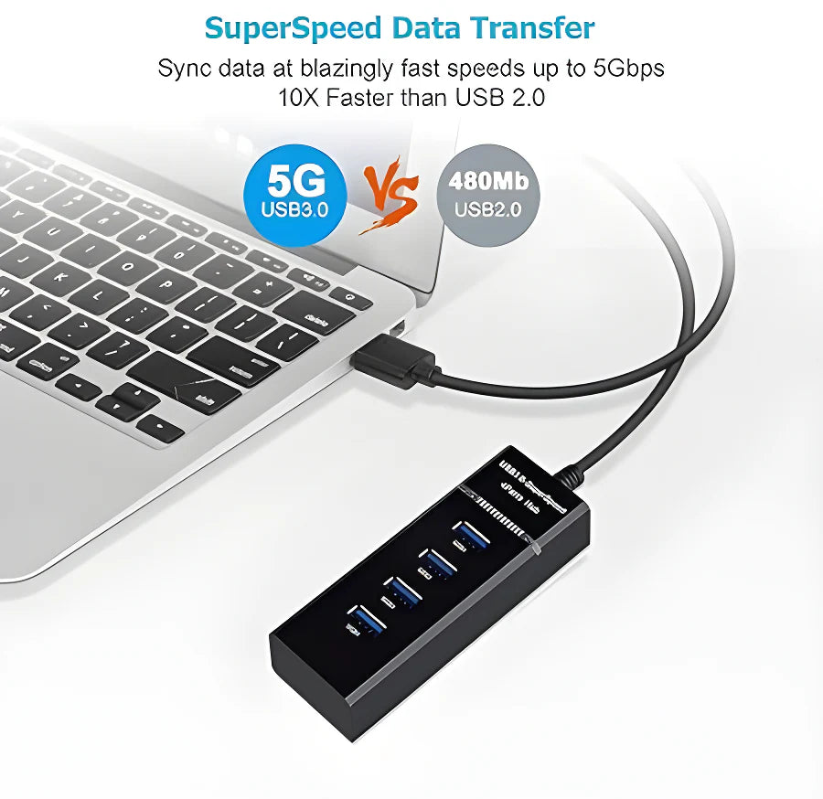 4 Port SuperSpeed USB Hub Electronics