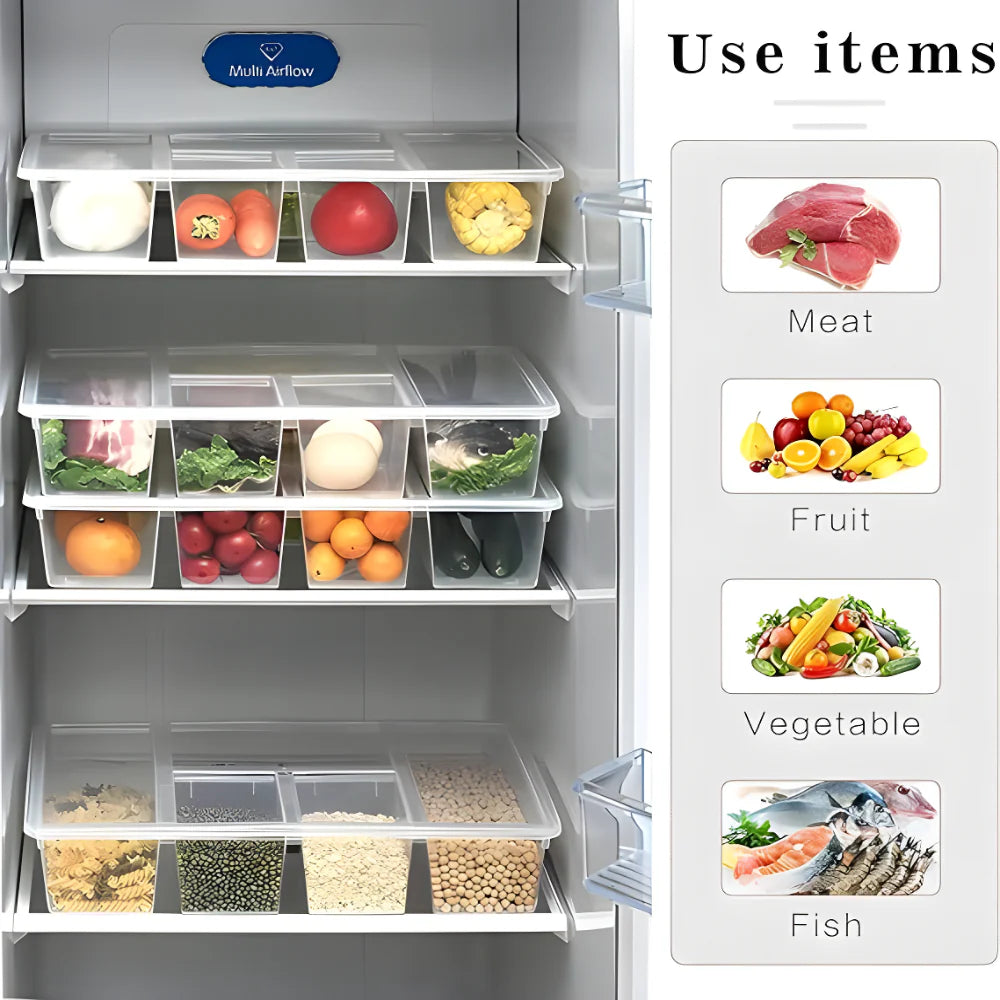 5 Compartment Fridge Organizer Kitchen tool