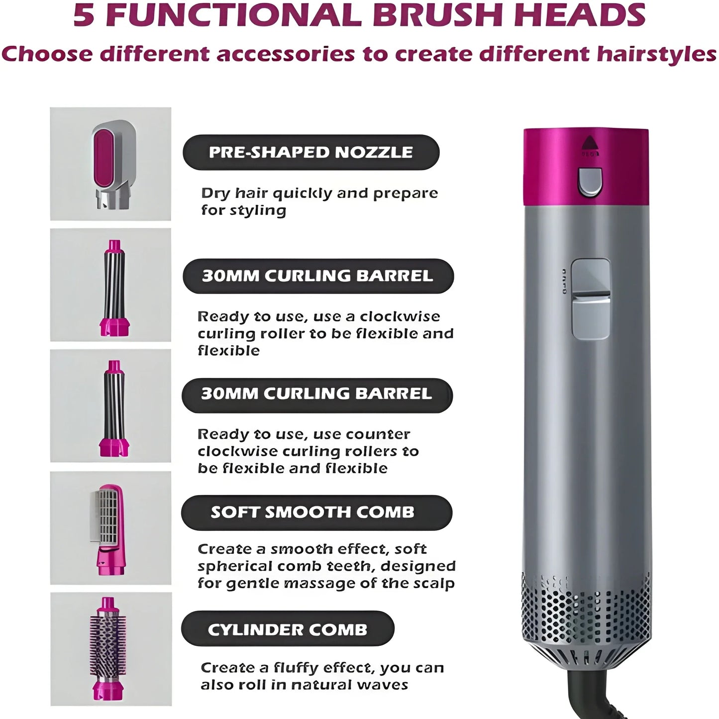 5 in 1 Hair Dryer Styling Tool