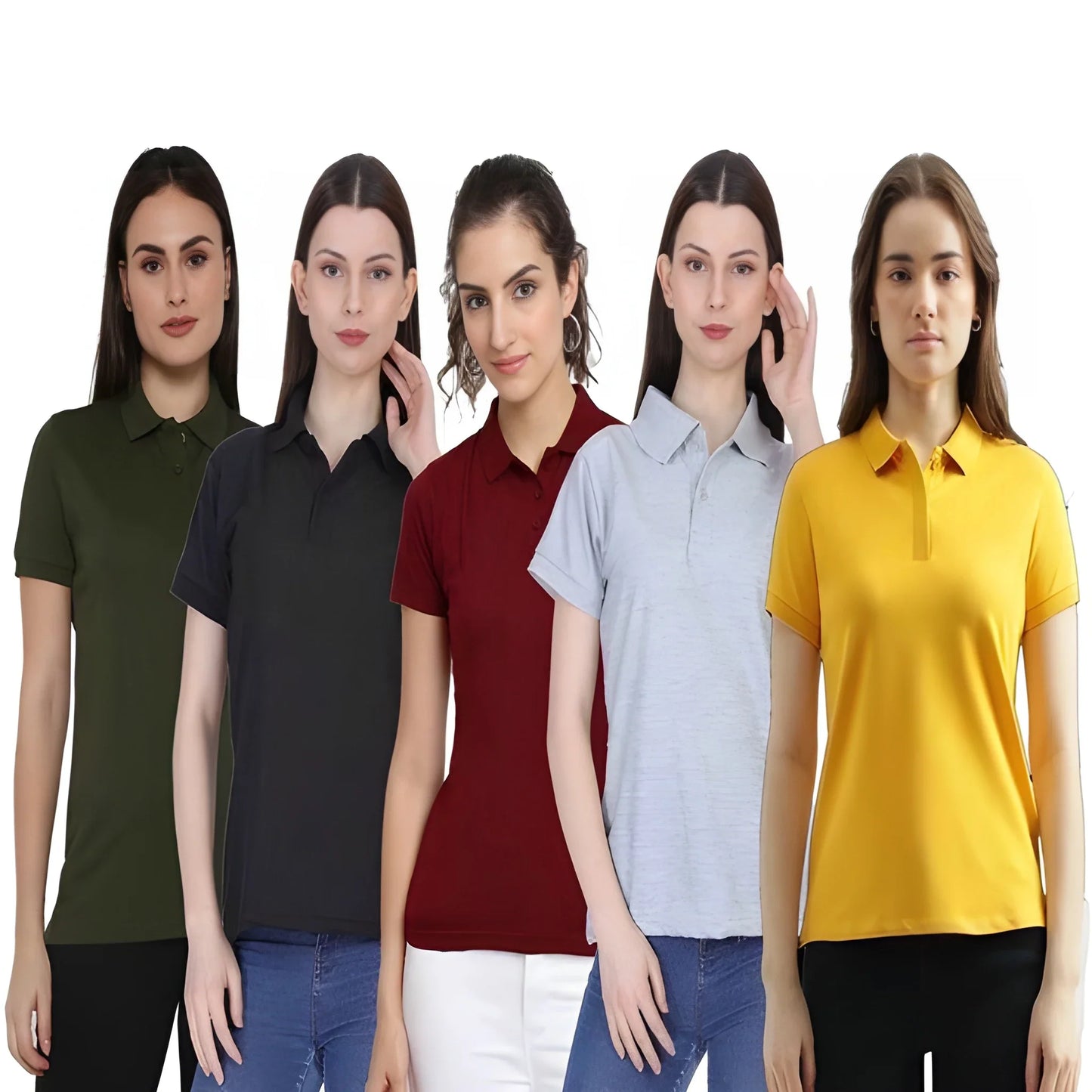 5 Pack Polo T Shirts
