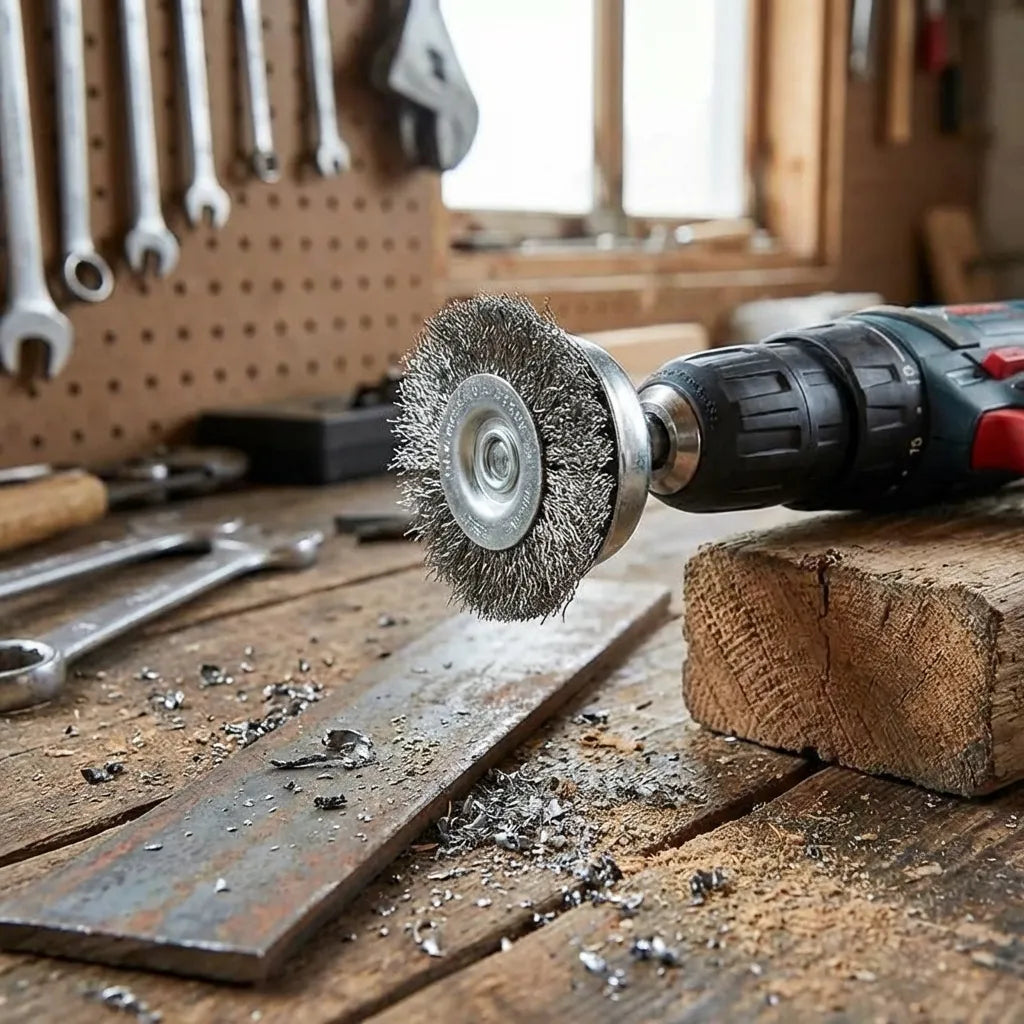 Wheel Brush 3" Drill To Metal Connector