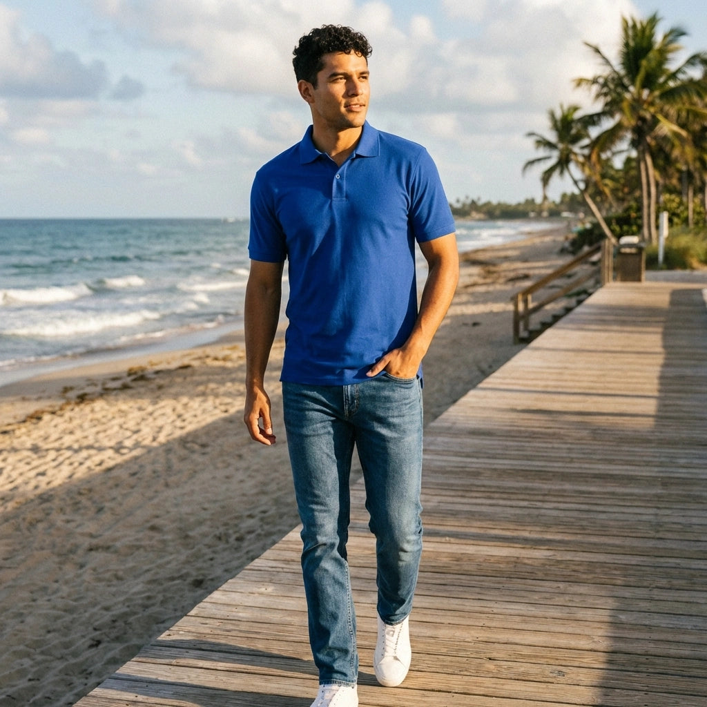 Fidato Men's Half Sleeves Polo Neck T-shirt 4PPT11 (Pack of 4)
