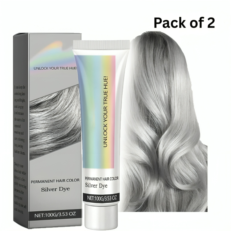 Silver Hair Dye, 2-In-1 (Pack of 2)