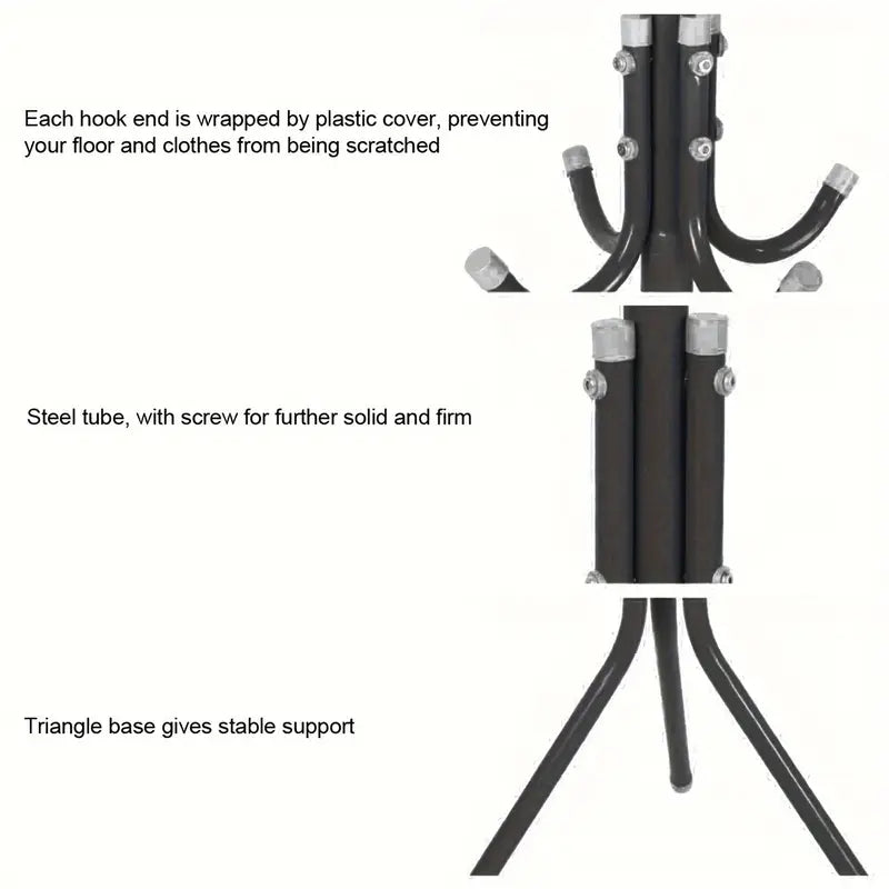 6 Hook Coat Hanger Clothes Stand Hanging Home Accessories