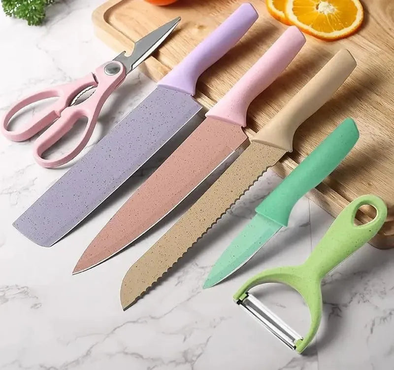 6 Pieces Kitchen Knife Set Home & Kitchen