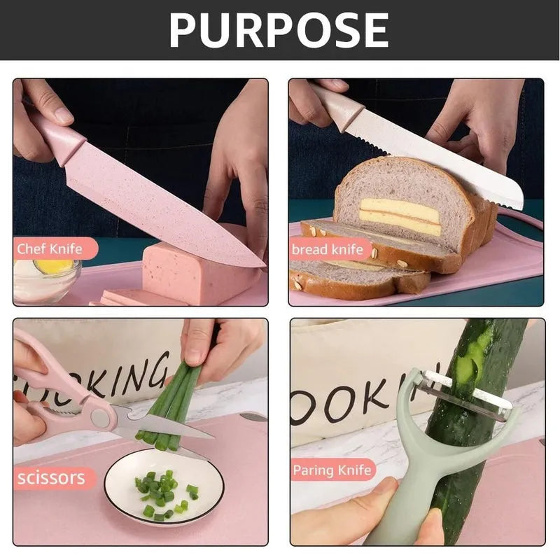 6 Pieces Kitchen Knife Set Home & Kitchen