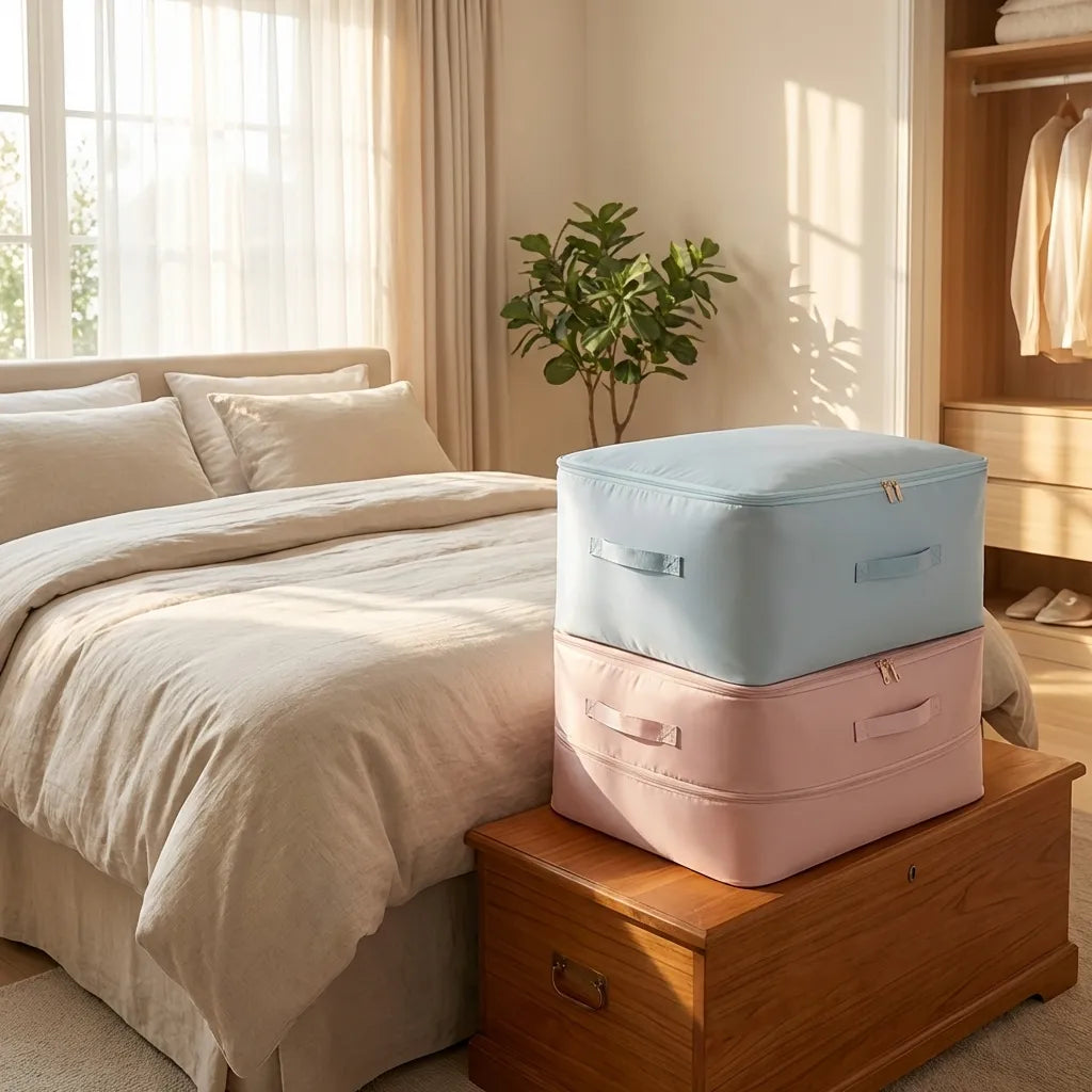 Storage Space Saving Self Compression Organizer