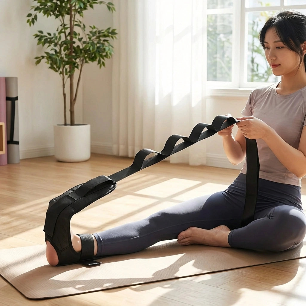 Durable yoga stretching strap