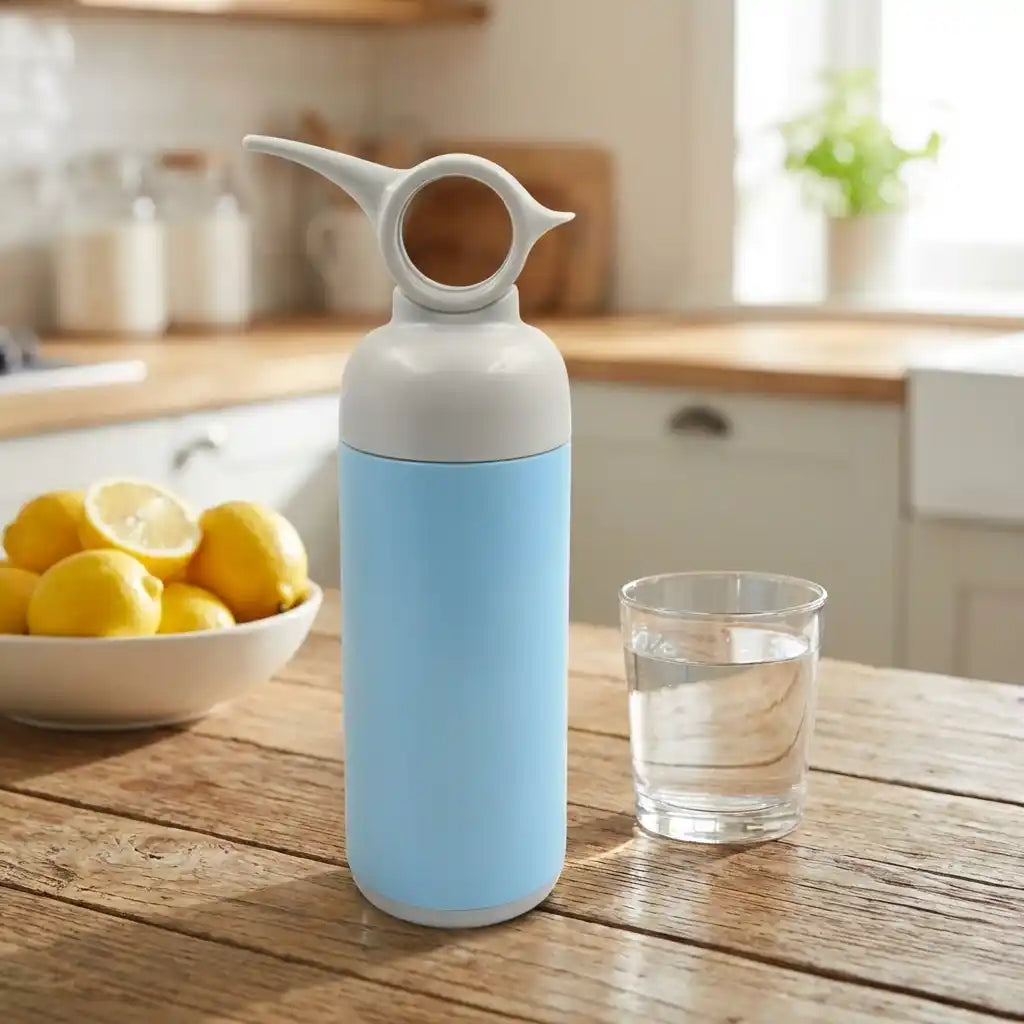 Best 6190 stainless steel water bottle with handle easy to carry fridge leak proof rust hot cold drinks gym sipper bpa