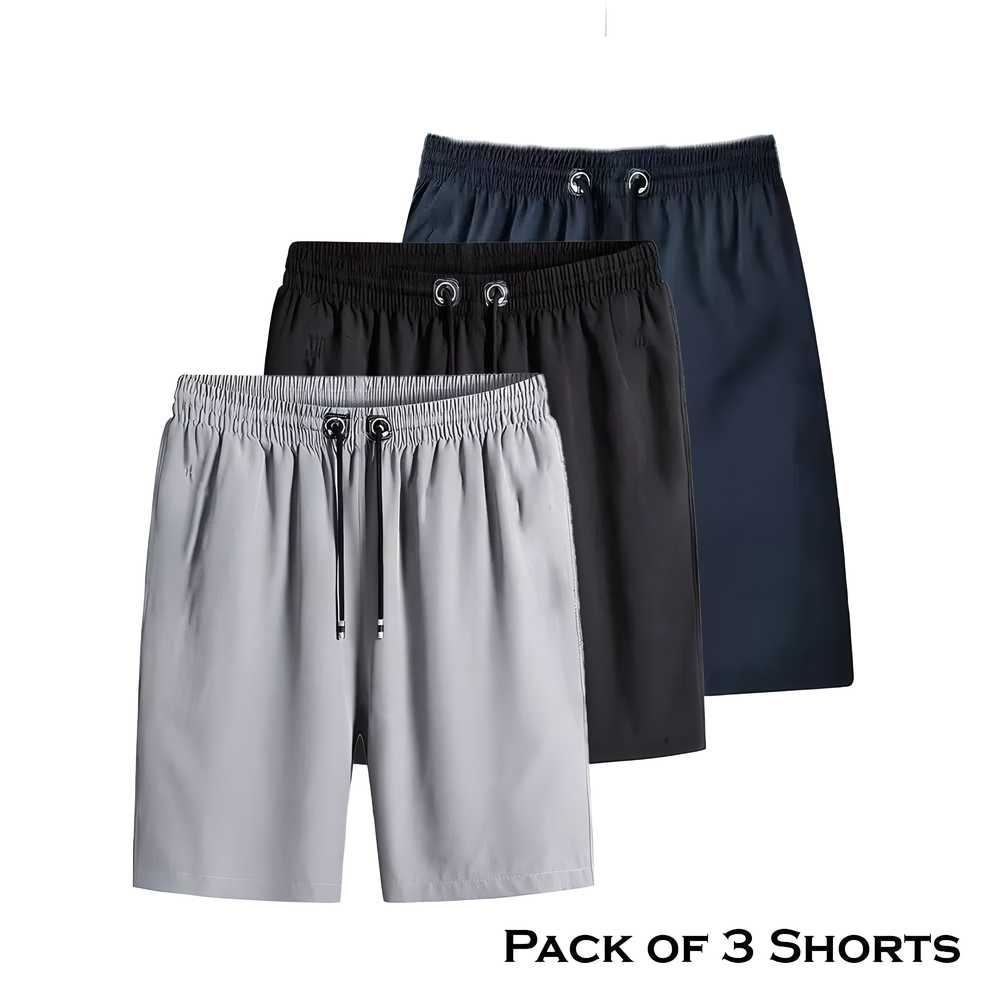 Combo of 3 Men s Stretchable Cotton Shorts MaxSmile