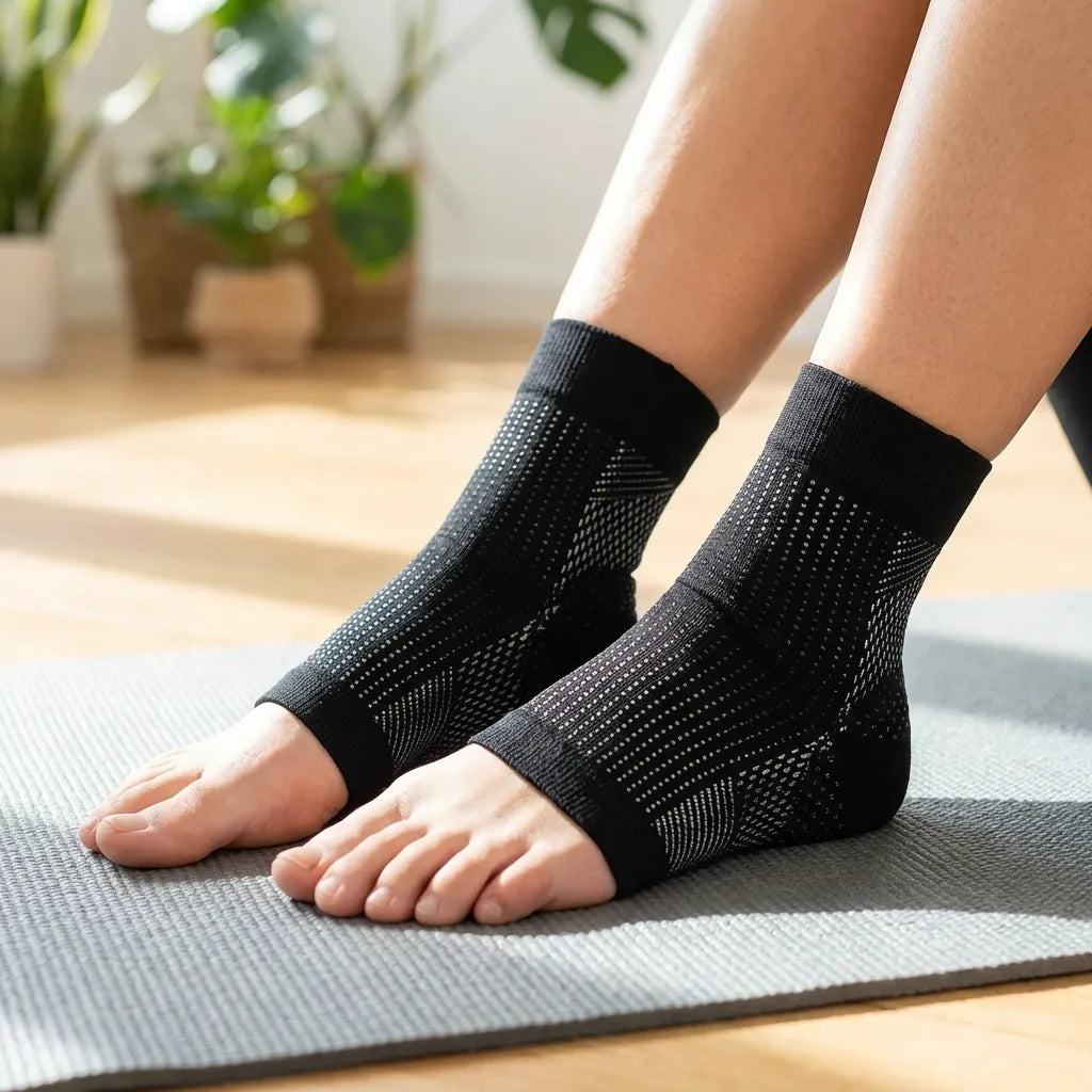 Swelling Arch Heel Socks yoga sport protect socks Pack of 2 Pair