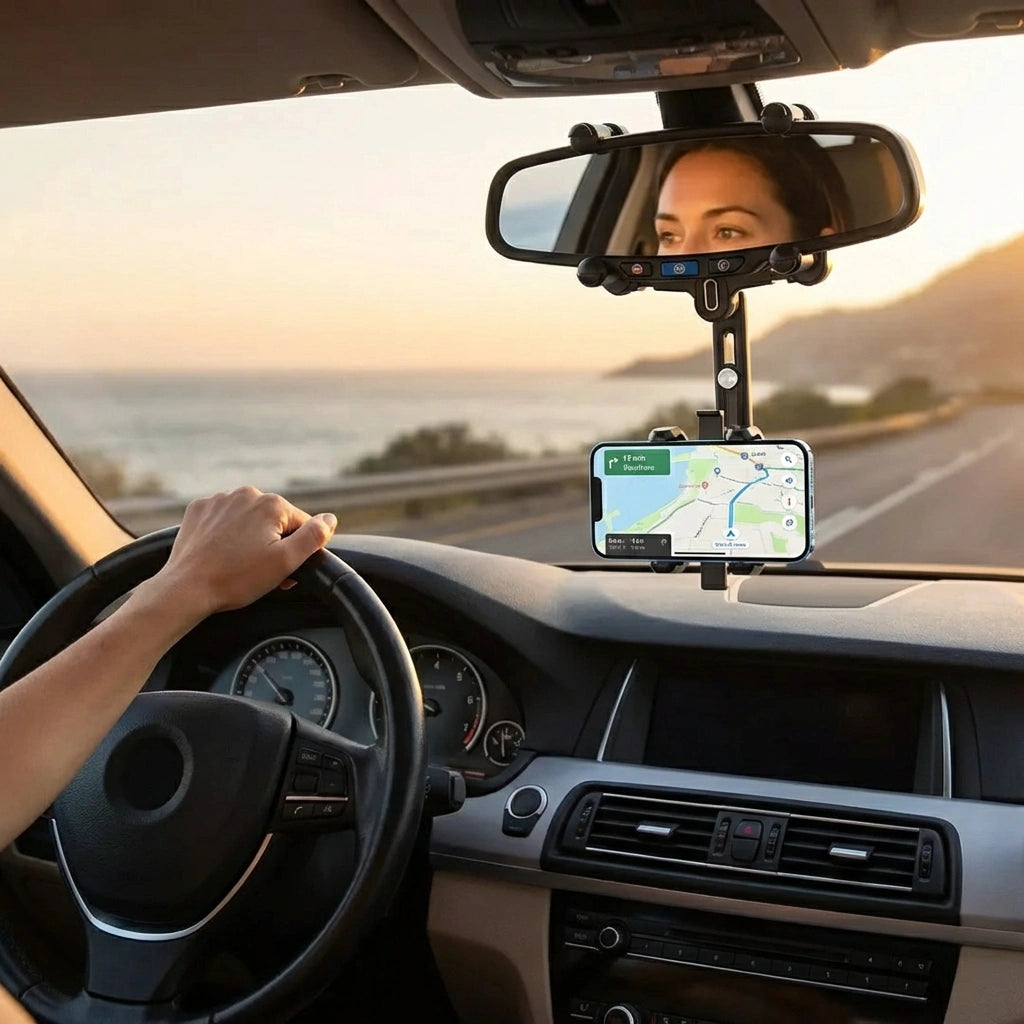 Rearview Mirror Phone Holder for Car