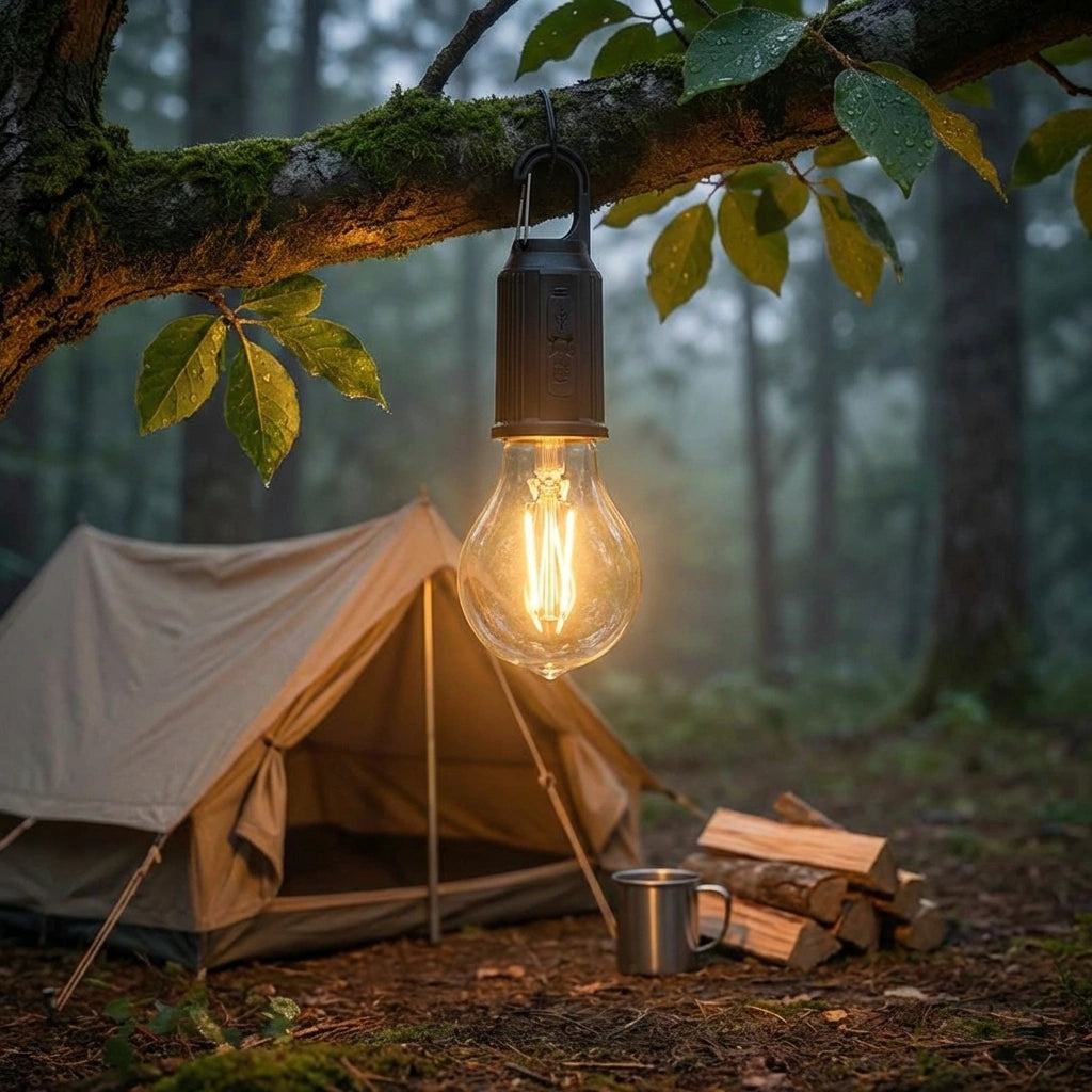 Decorative Hanging Bulb with 3 Modes Tent Lamp for Camping Pack of 1