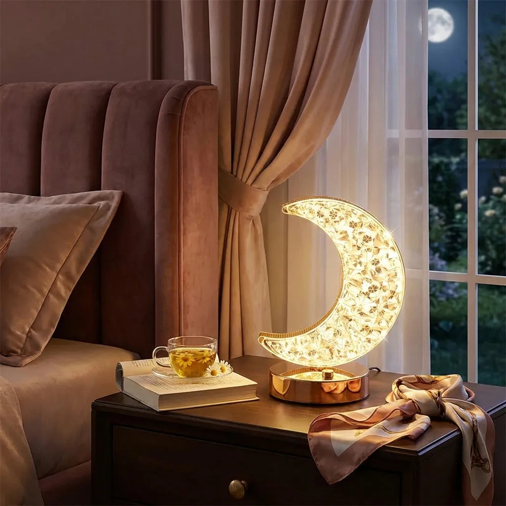 Moon Shape Touch Table Lamp