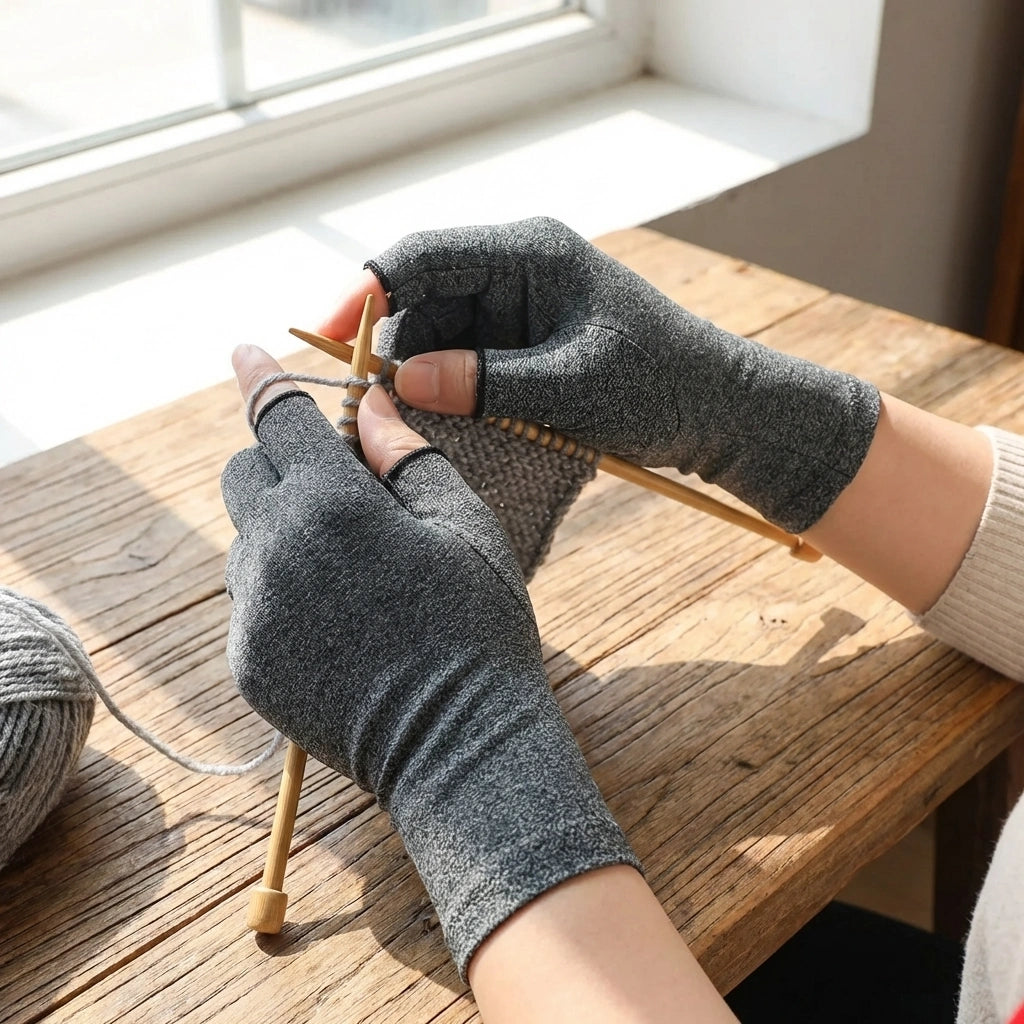 Open-Finger Fabric Gloves