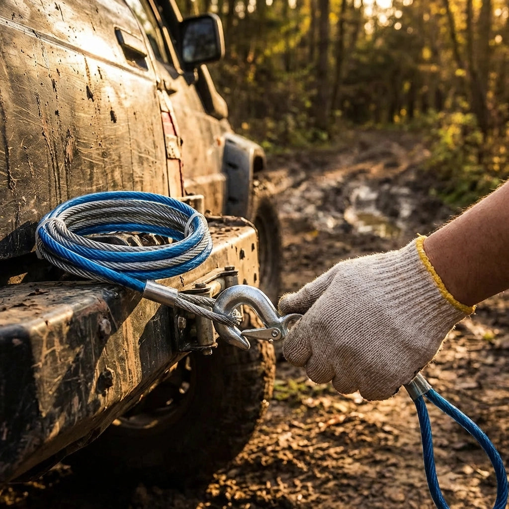 Heavy Duty Steel Wire Car Towing Pull Rope 10 mm