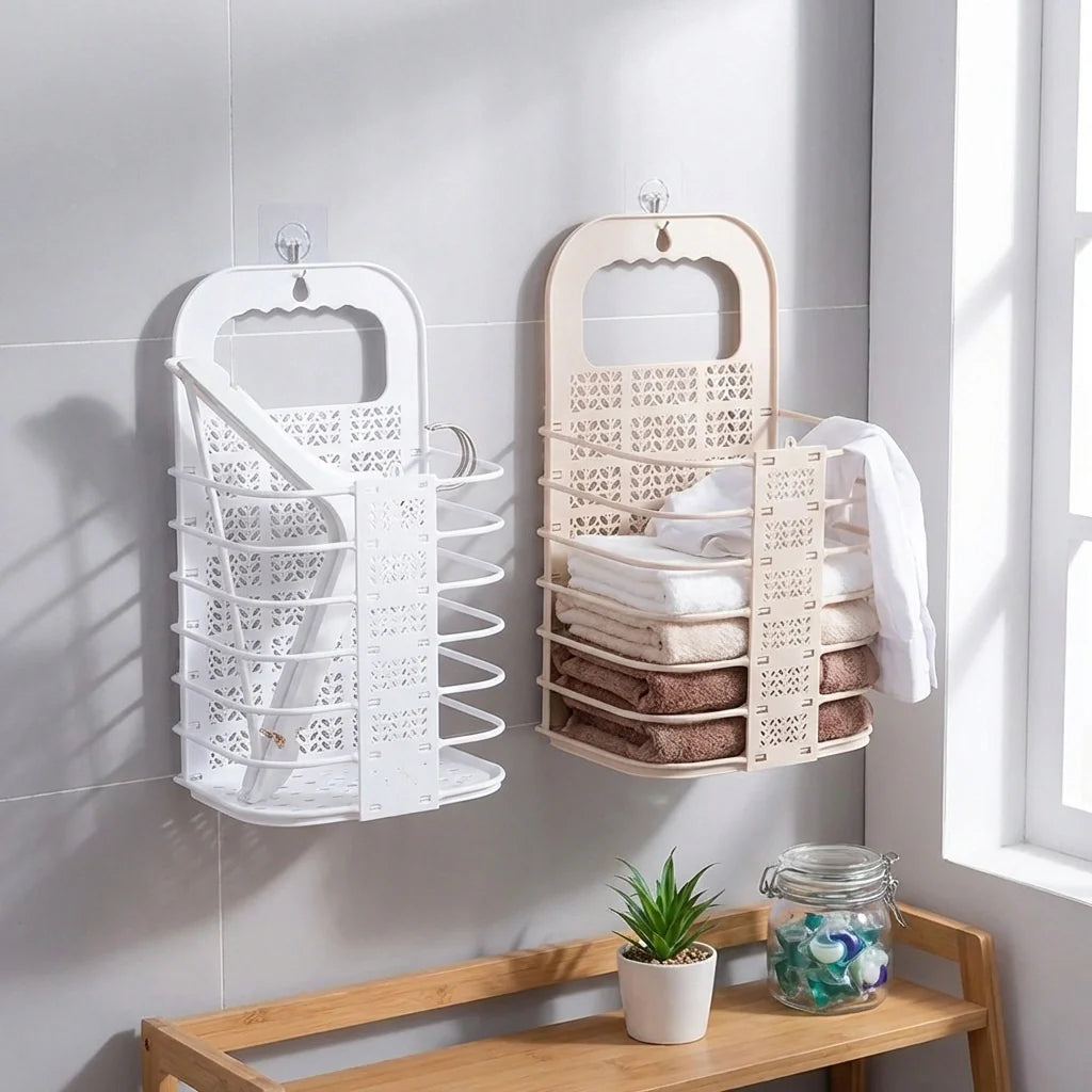 Wall-Mounted Collapsible Laundry Basket