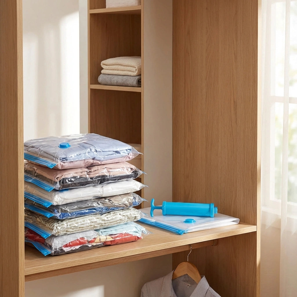 Reusable Vacuum Storage Space Saver Bags (Pack of 5)