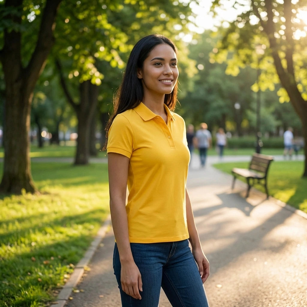 Bright Yellow Polo Tee