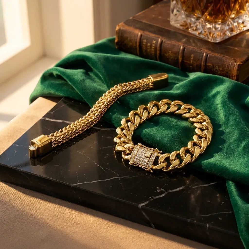 BD Gold Cuban Bracelet Men