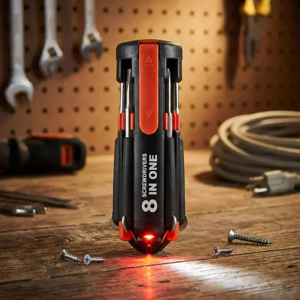 Best 8-in-1 folding screwdriver with light - screwdrivers | 2026 | fast shipping