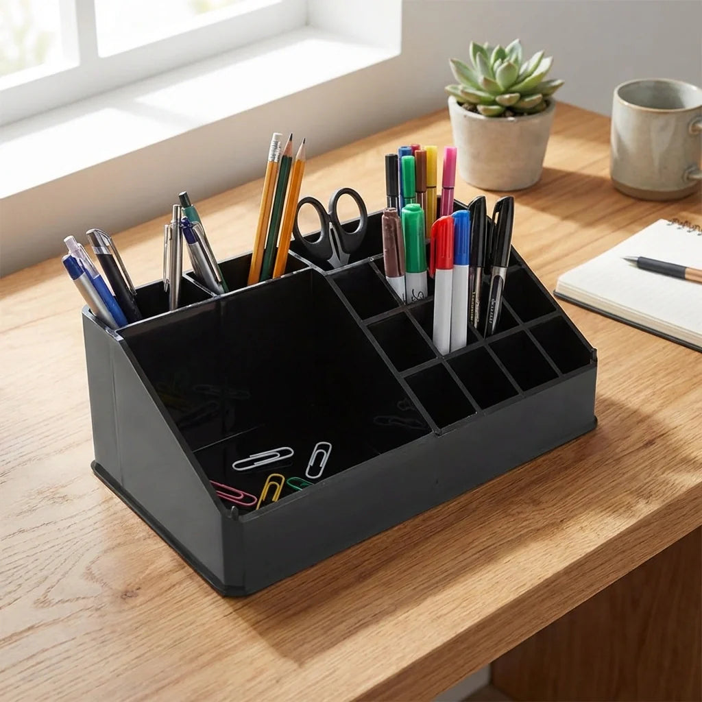 16-Compartment Makeup Organizer Box