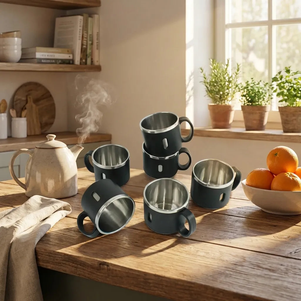 Stainless Steel Mug Set
