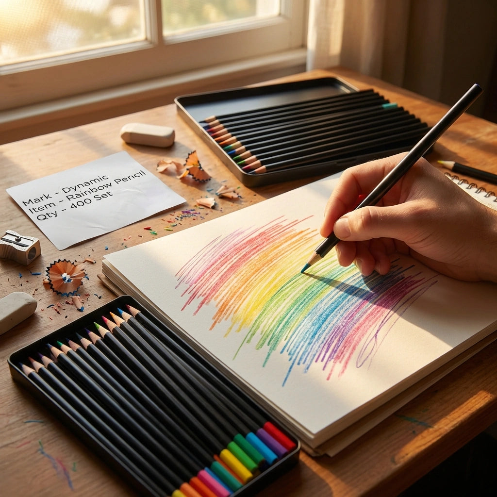 Multicolor Rainbow Pencils Set