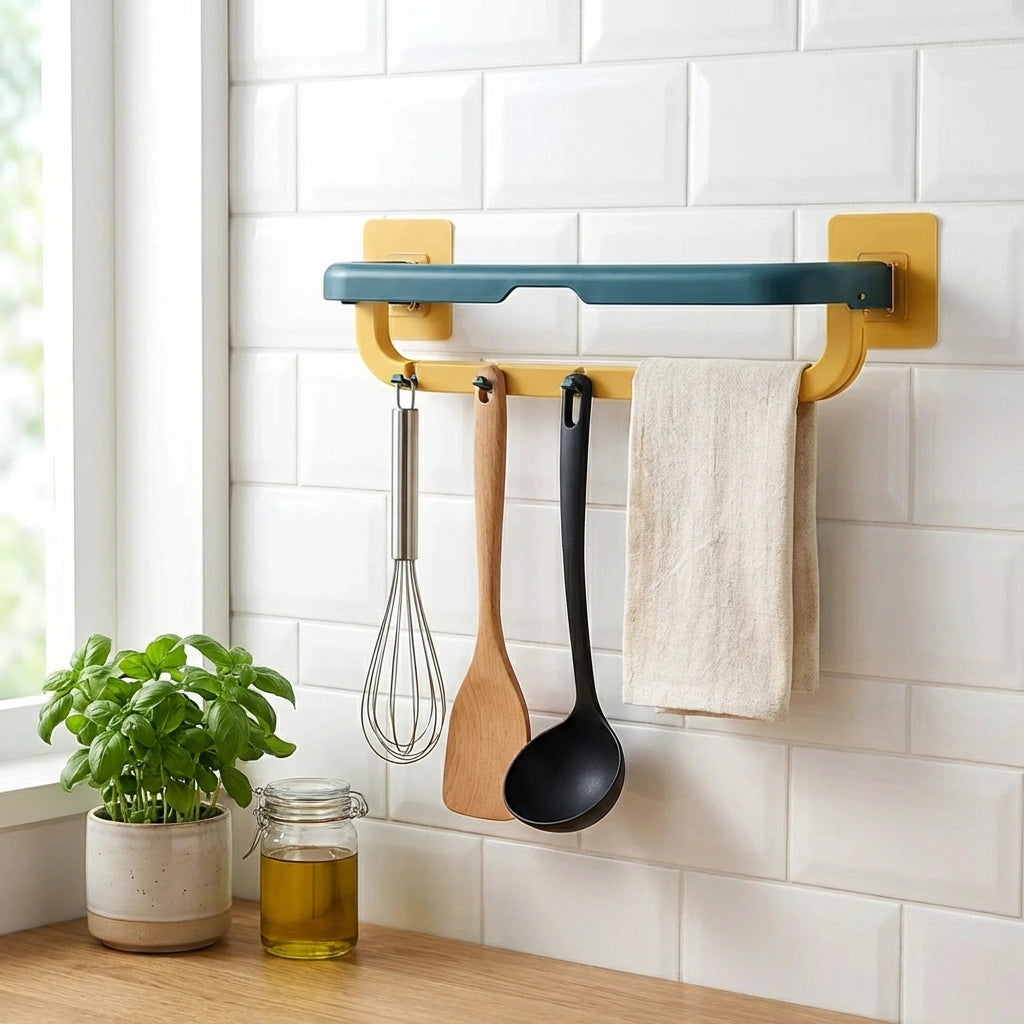 Wall Mounted Towel Holder with Hook