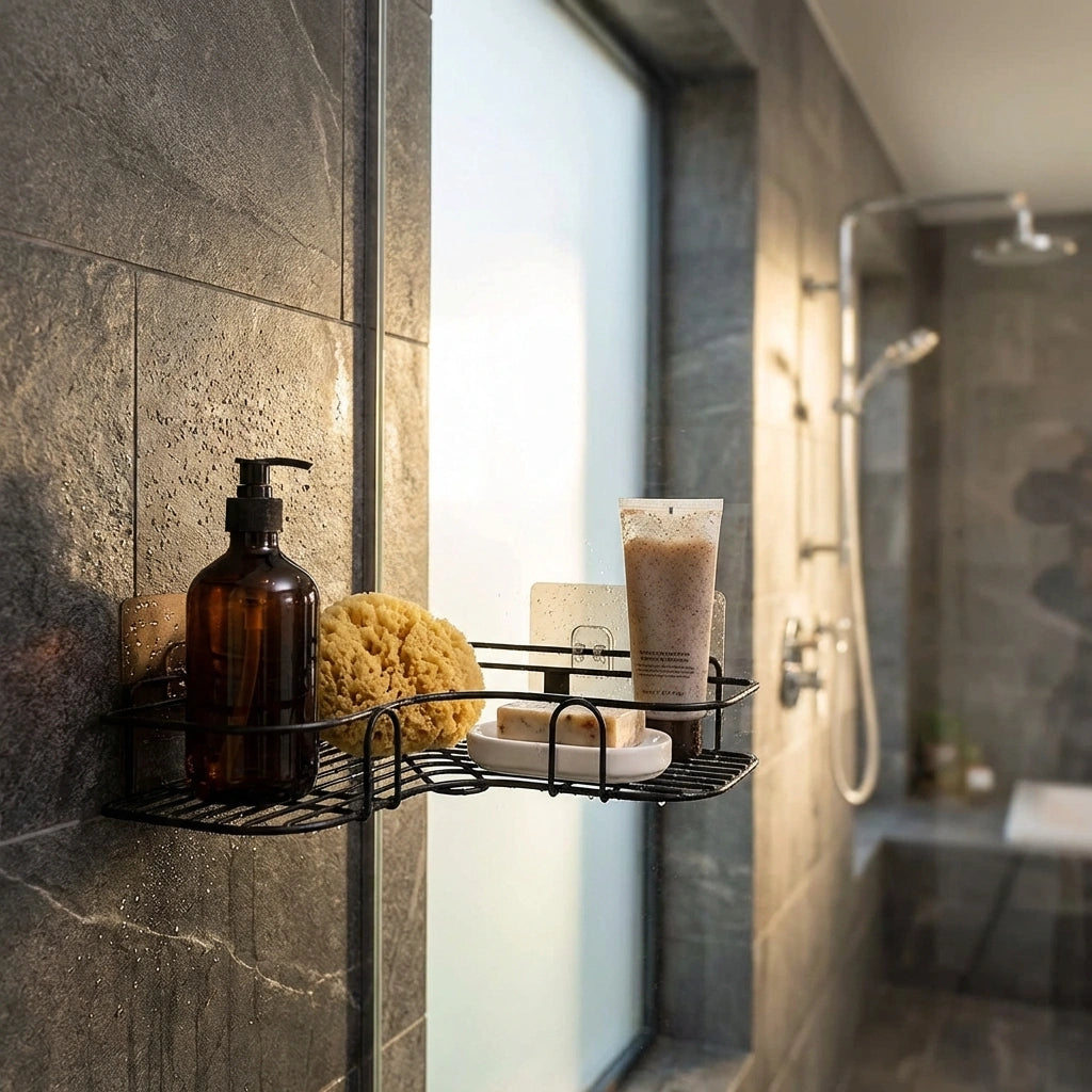 Metal Bathroom Corner Rack Storage Shelves