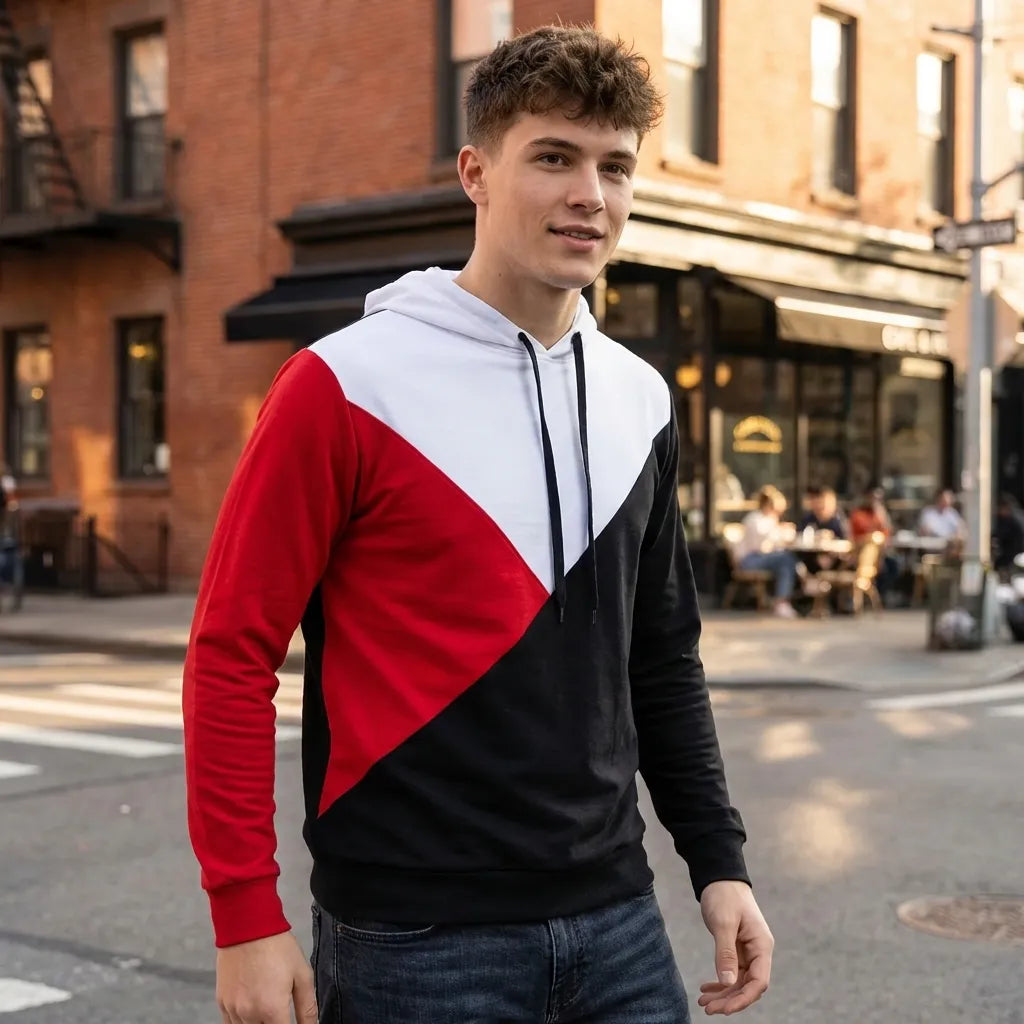Color Block Hooded Tee